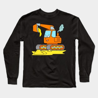 Excavator for Boys and Girls Long Sleeve T-Shirt